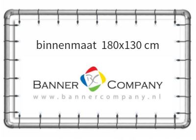 Buizenframe hangend met spandoek 180x130